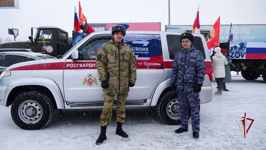 Сахалинские росгвардейцы приняли участие в самом масштабном патриотическом автопробеге 