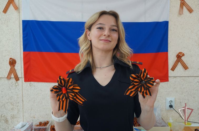 Росгвардейцы присоединились к общественной акции "Георгиевская ленточка"