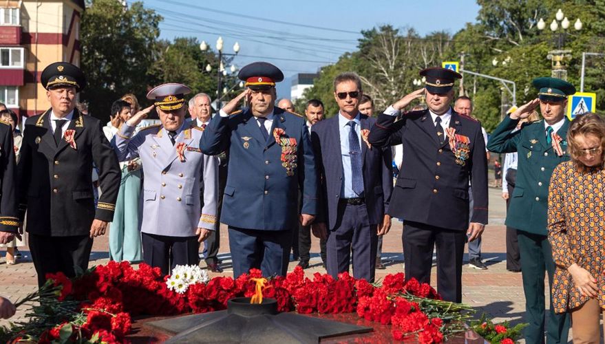 Сахалинские росгвардейцы участвовали в мероприятиях, посвященных 78-летию освобождения Сахалина и Курил от японских захватчиков и окончания Второй мировой войны