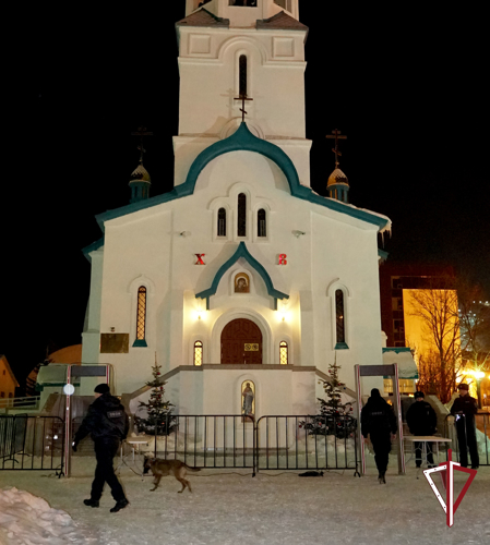 В Рождество правопорядок и безопасность граждан на Сахалине обеспечили росгвардейцы 
