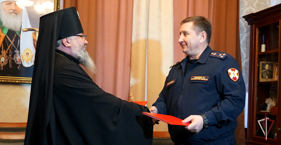 На Сахалине Росгвардейцы заключили соглашение с Русской Православной Церковью