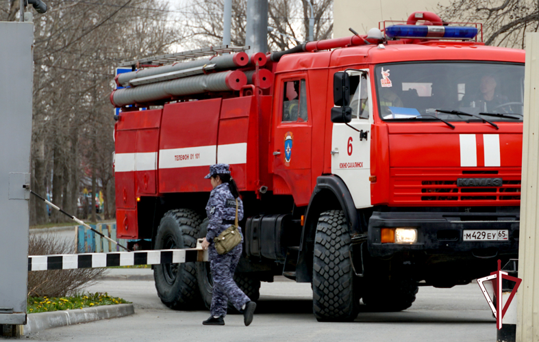 В территориальном управлении Росгвардии провели совместную тренировку с МЧС России по Сахалинской области 