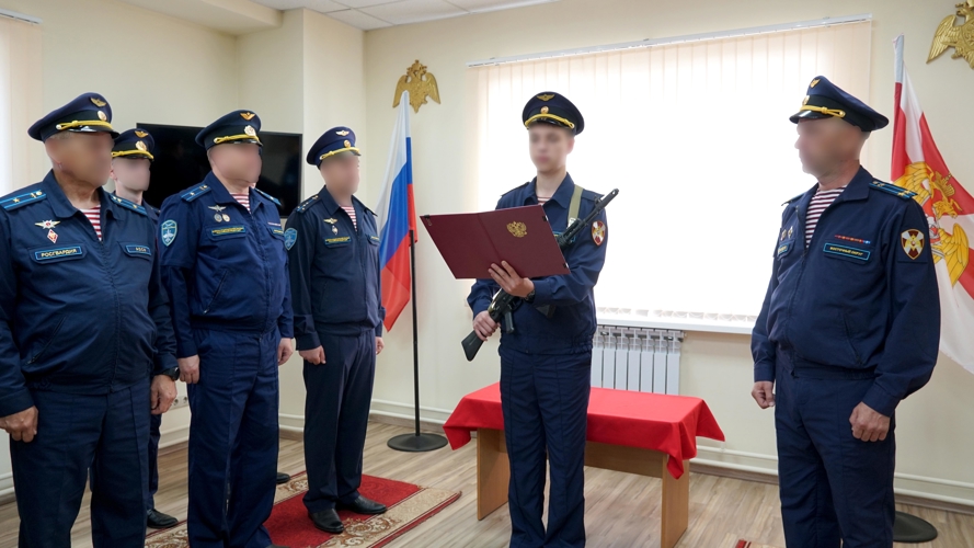 В управлении Росгвардии по Сахалинской области состоялась торжественная церемония - принятие Присяги