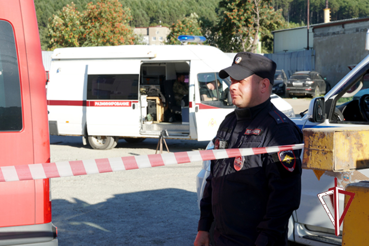 В Южно-Сахалинске взрывотехники ОМОН «Тайфун» обследовали противотанковую мину 